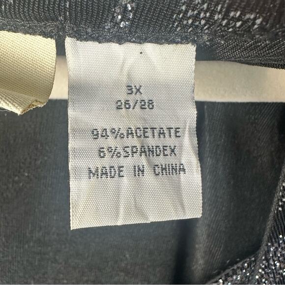 Java black & silver glittery layered blouse ruffle, sheer cuff evening plus size - Picture 6 of 13